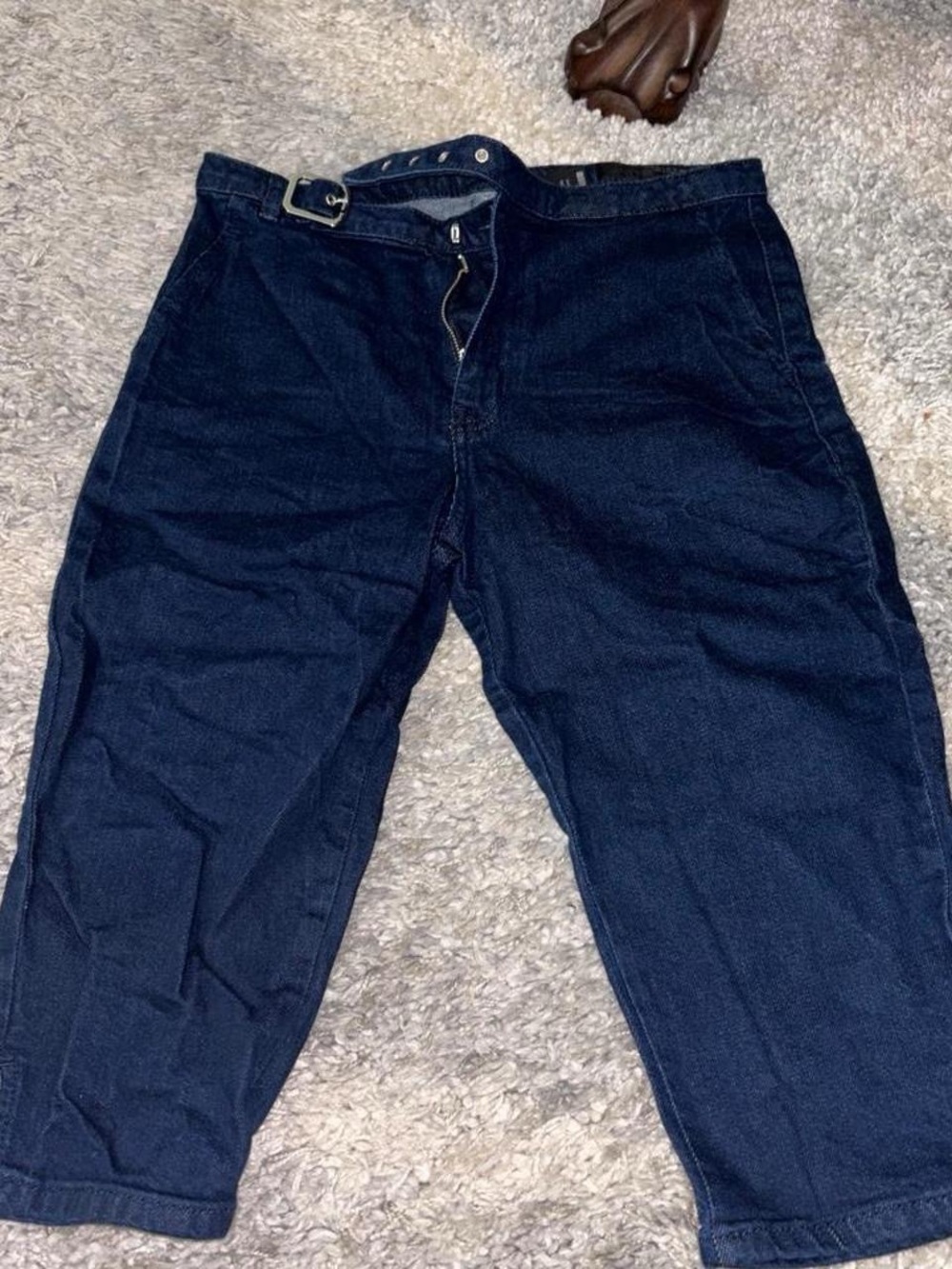Zara Women’s Dark Blue Denim Capri Pants